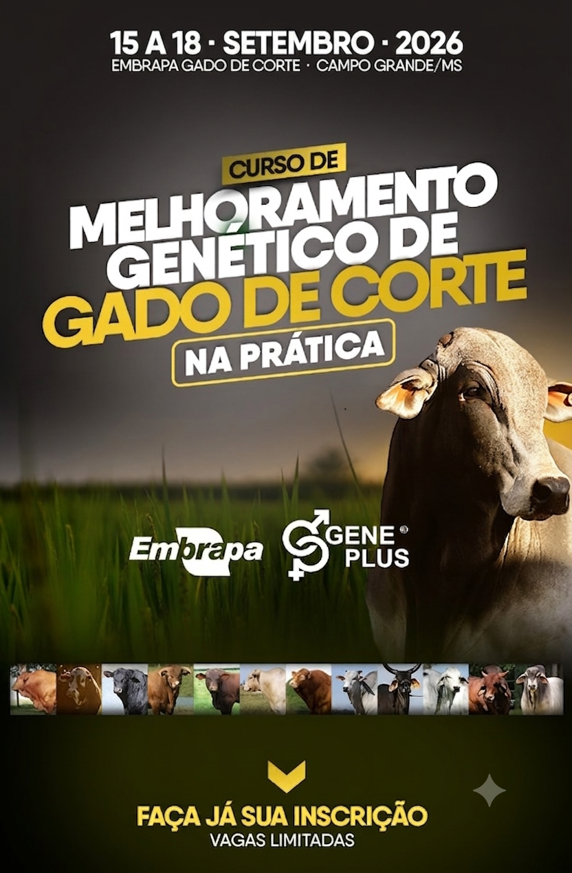 Curso  Melhoramento genético de gado de corte na prática  15 a 18 de setembro de 2026